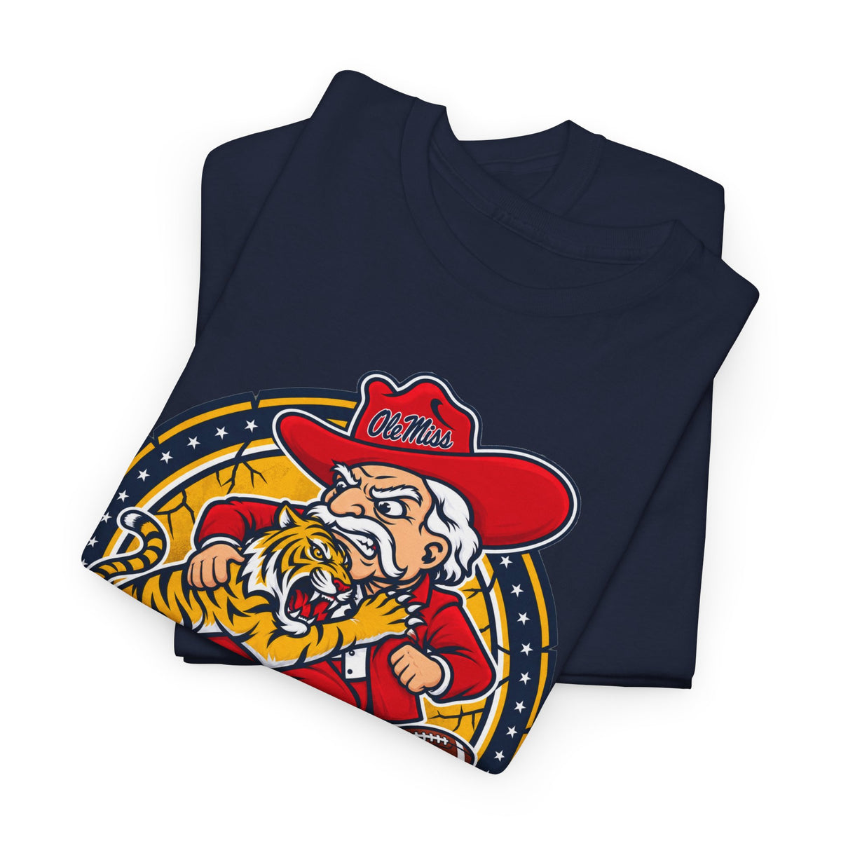 Rebel Ole Miss + LSU Rivalry Tee