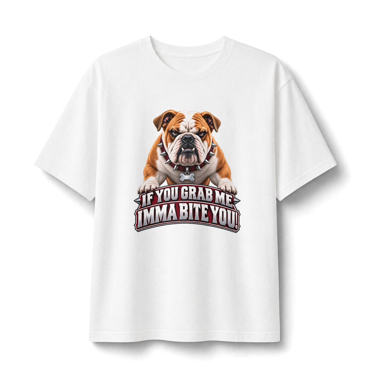 Bulldog Warning Graphic T-Shirt