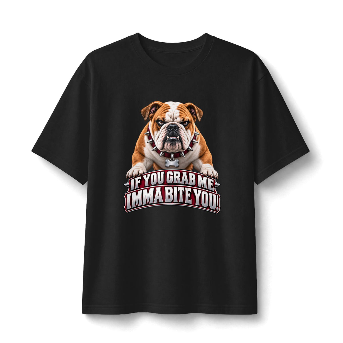 Bulldog Warning Graphic T-Shirt