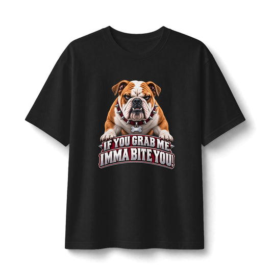 Bulldog Warning Graphic T-Shirt