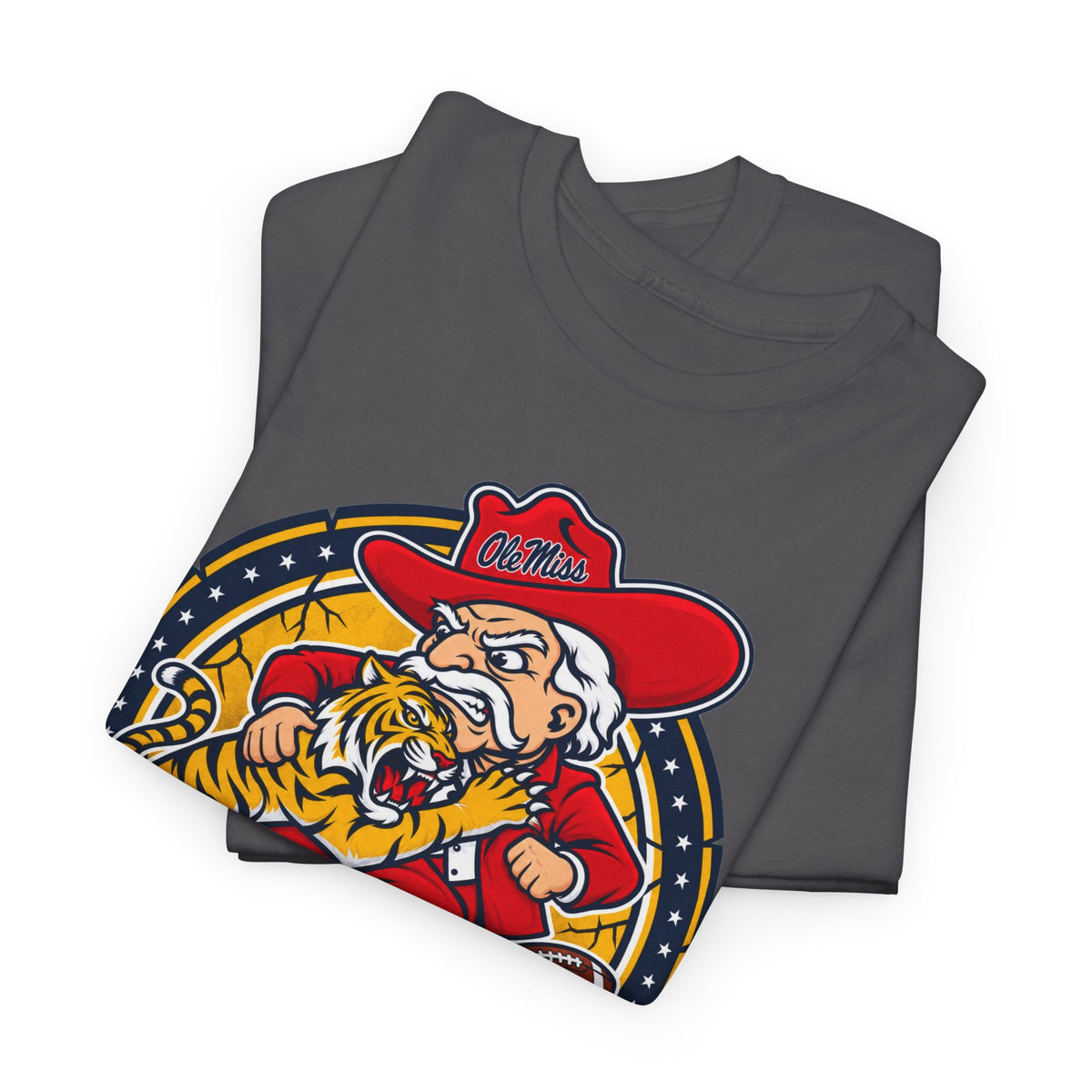 Rebel Ole Miss + LSU Rivalry Tee