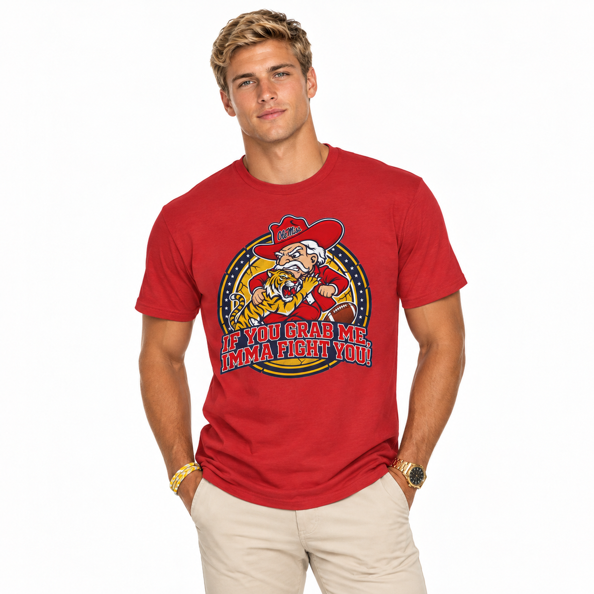 Rebel Ole Miss + LSU Rivalry Tee